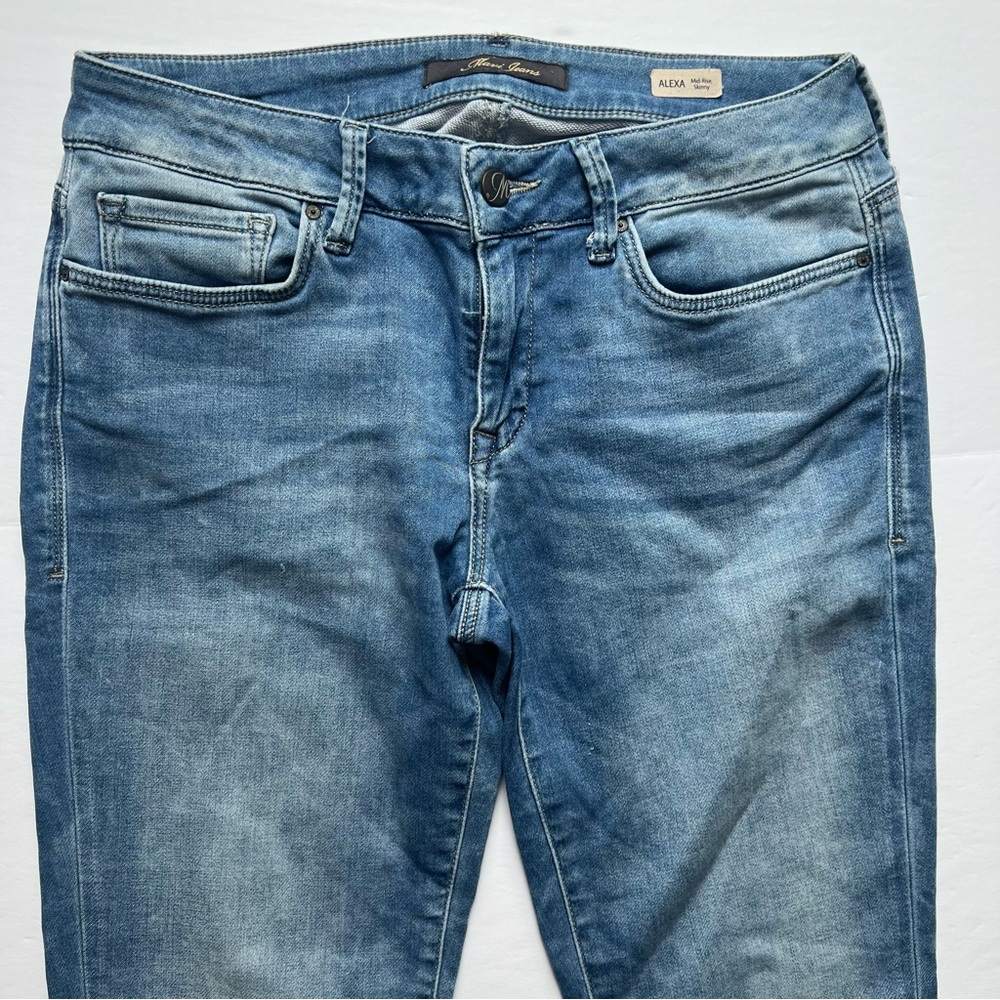Mavi Alexa Slim Mid Rise Blue Skinny Jeans Size 28W 32L Cotton Stretch - Picture 4 of 11